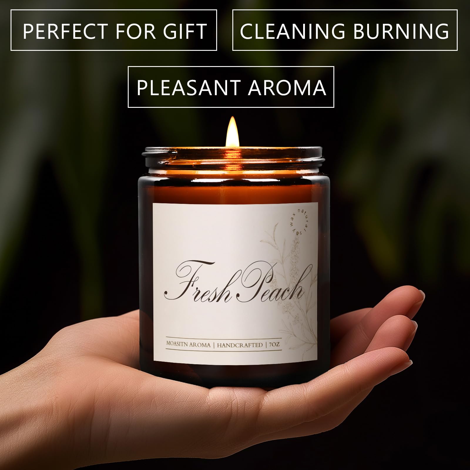 MOASITN Sweet Orange Note Candle capturing citrus brightness for lively spaces.