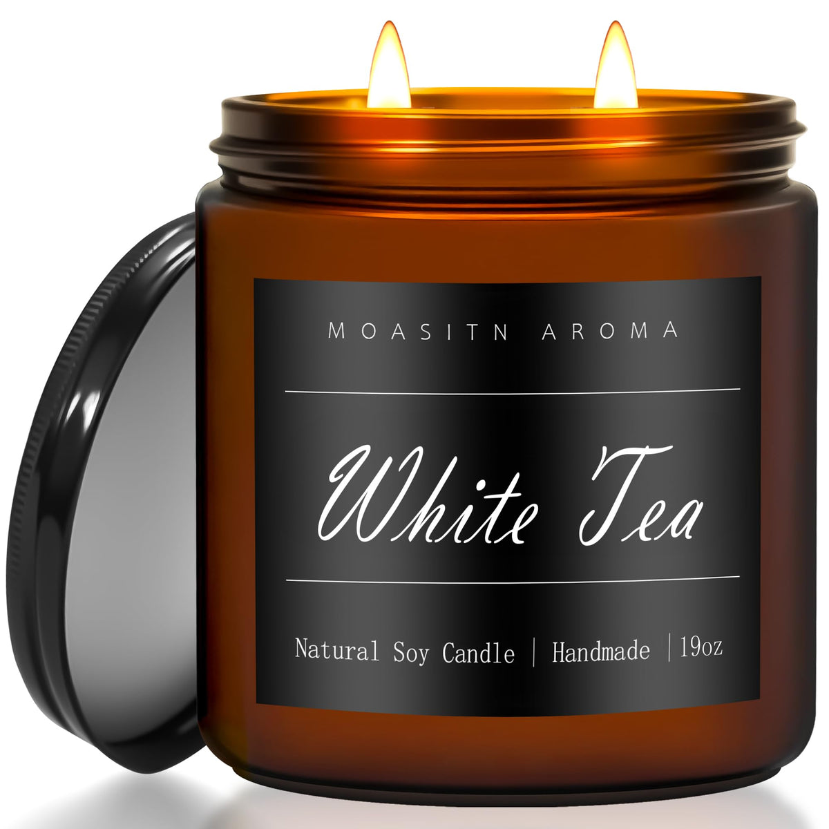 MOASITN White Tea Large Candle jar for long-lasting aroma in living rooms