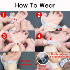 Mobiu CareThumb guide poster demonstrates simple steps to use consistently at home.