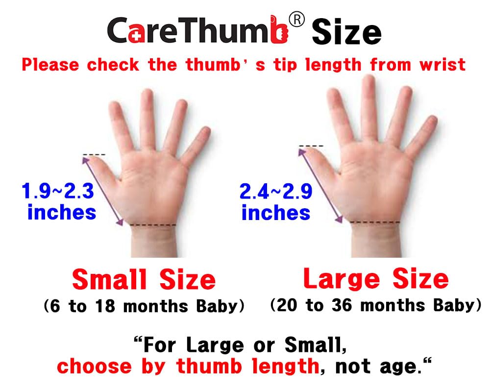Mobiu CareThumb soft sleeve close-up highlights textural comfort for tiny hands.