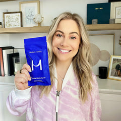 Modern Fertility Prenatal Multivitamin in a morning routine for daily support