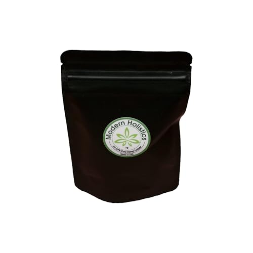 Modern Holistics tamper-evident aluminum container keeps product secure.