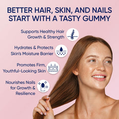 Moerie ingredients label featuring Biotin and vitamins for nail strength