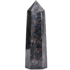 MOGEMT Astrophyllite Quartz Obelisk Tower close-up shows natural sparkle and luster
