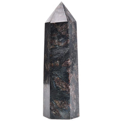 MOGEMT astrophyllite quartz tower, side view, promotes workplace calm