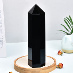 MOGEMT Black Obsidian Tower on altar, enhances grids and ritual setups