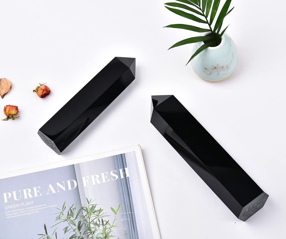 MOGEMT Black Obsidian Tower ready as a gift for crystal enthusiasts