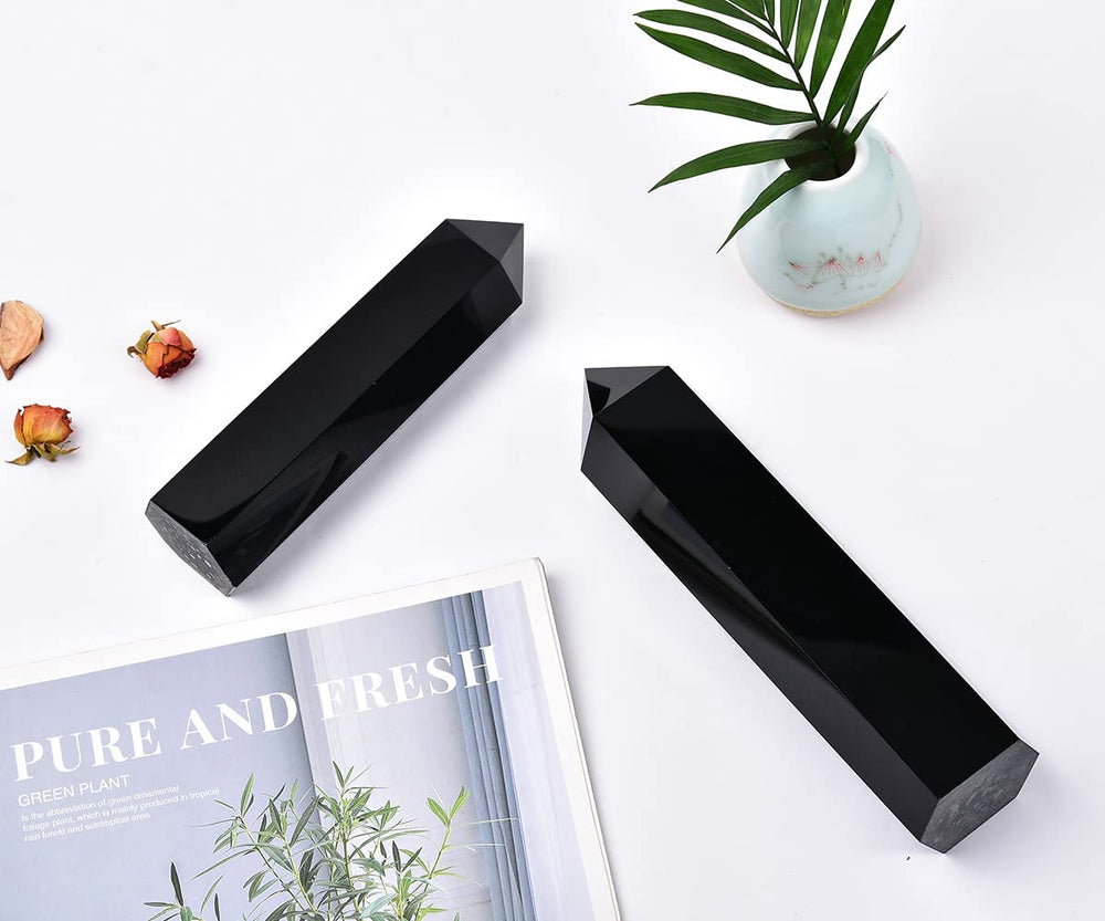 MOGEMT Black Obsidian Tower ready as a gift for crystal enthusiasts