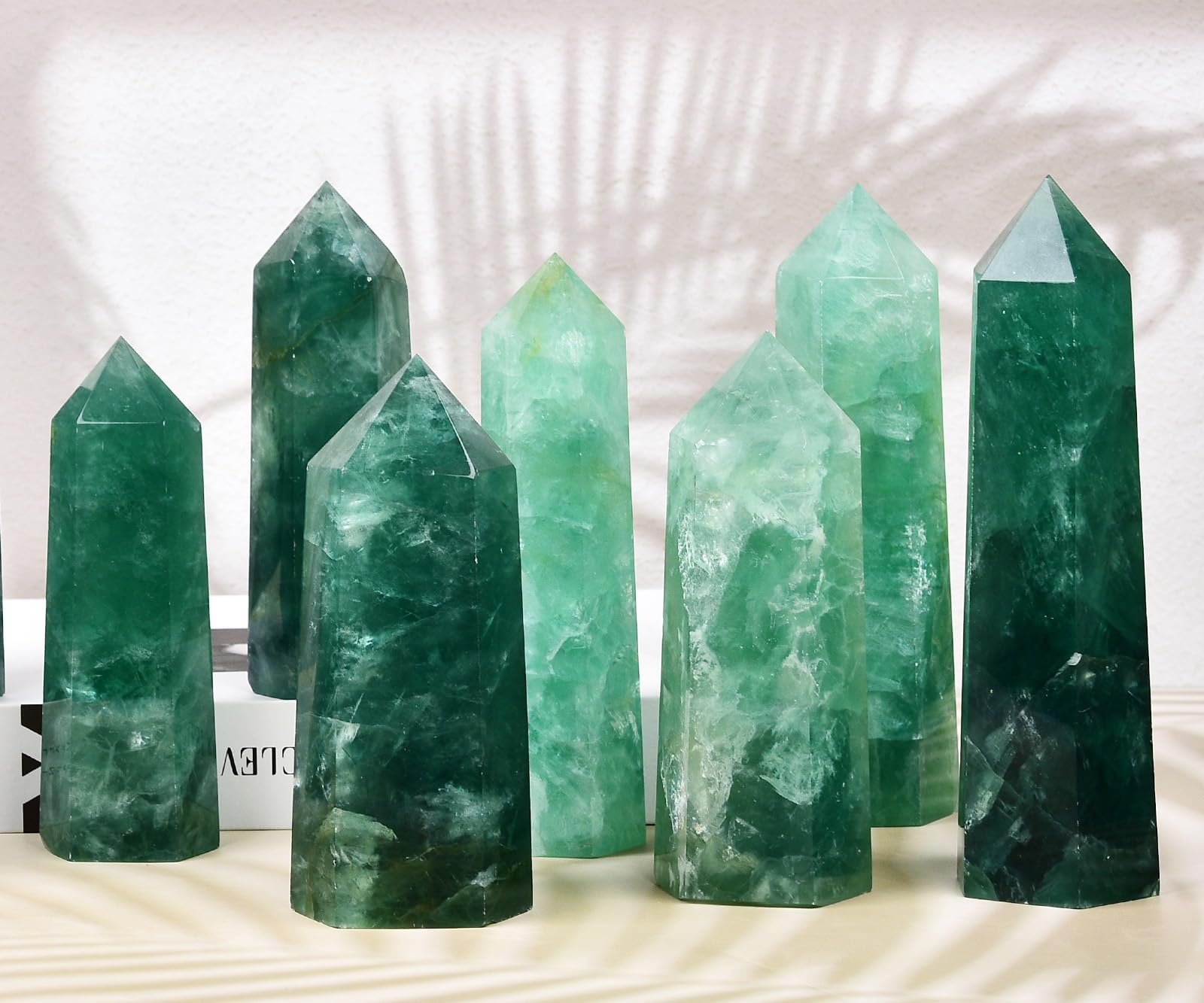 MOGEMT green fluorite obelisk tower gift-pack design suggests a thoughtful crystal present