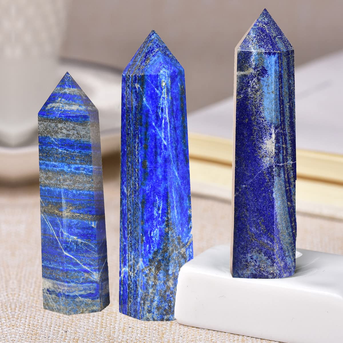 MOGEMT natural variation in lapis lazuli adds authentic character.
