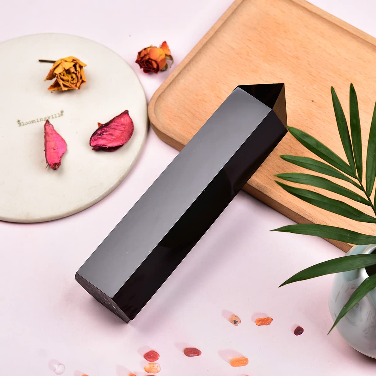MOGEMT obsidian tower ideal for altar grids and energy focus.