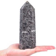 MOGEMT Yooperlite Tower, 6 facets, supports focused meditation and energy balance.