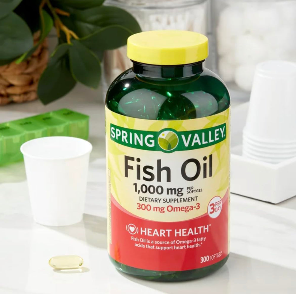 Close-up of Mohsin Skerdy softgels, convenient 1000 mg capsules for daily use.