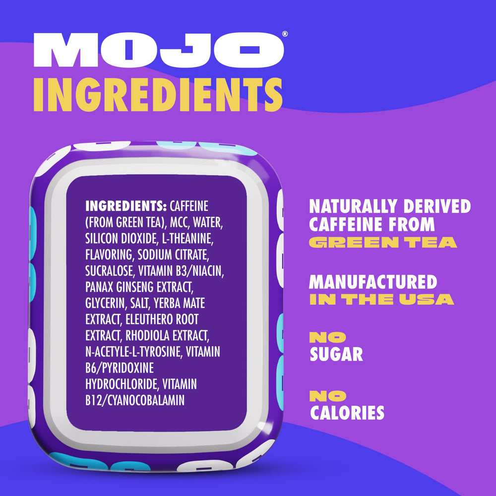 MOJO brand logo close-up, emphasizing convenient energy.