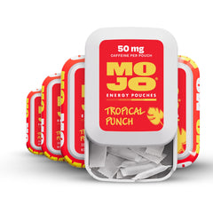 MOJO Energy Pouches Tropical Punch packaging for portable energy on the go.