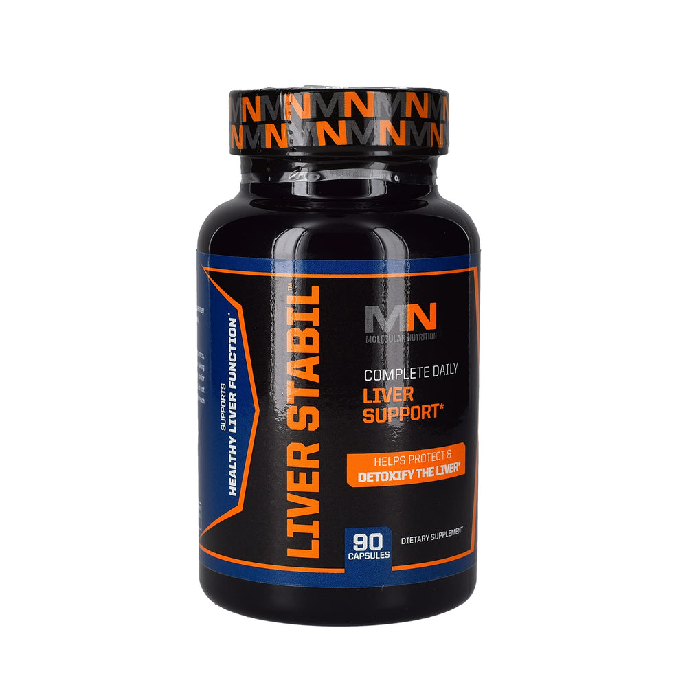 Molecular Nutrition Liver Stabil bottle cap detail for athletes seeking liver support