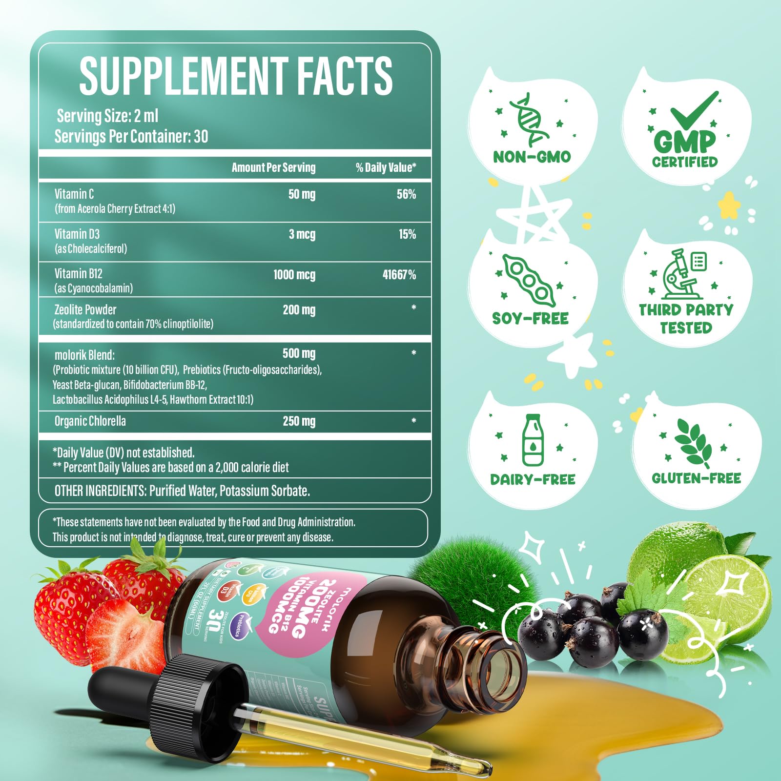 Molorik Pure Strawberry flavor splash conveys tasty daily intake.