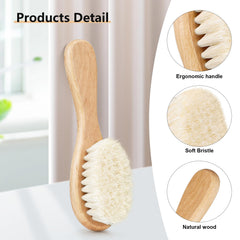 Molylove closeup of soft bristles on baby hair brush