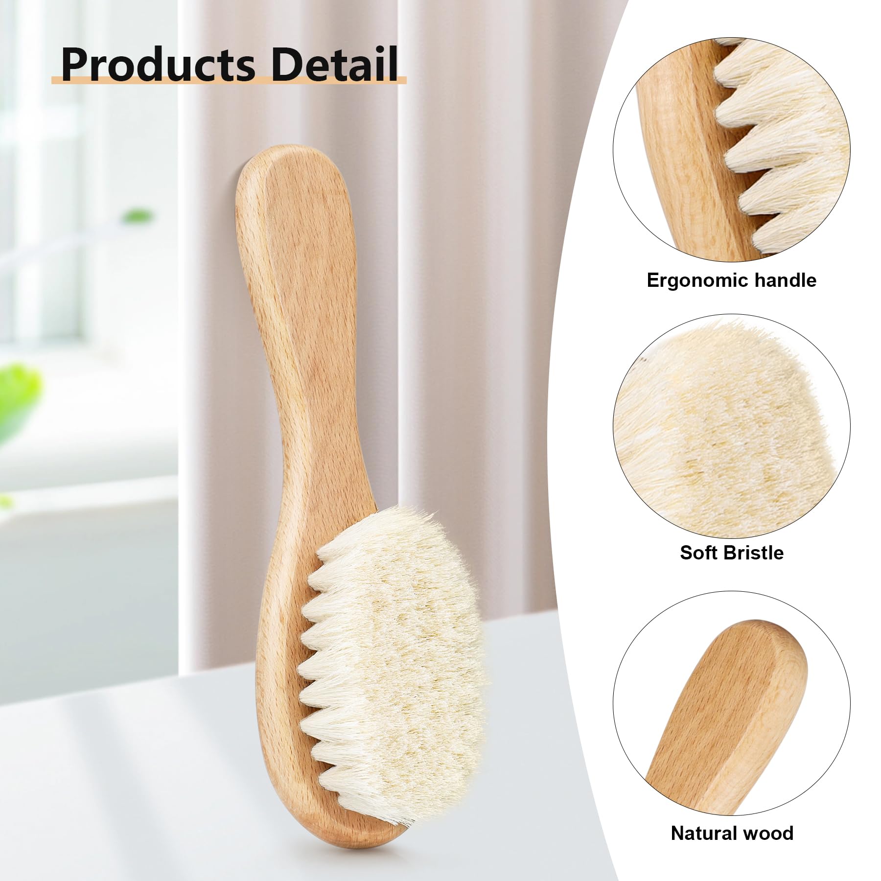 Molylove baby scalp massage highlights bonding during brushing.