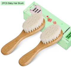 Molylove goat hair bristles provide ultra-soft touch for delicate newborn hair.