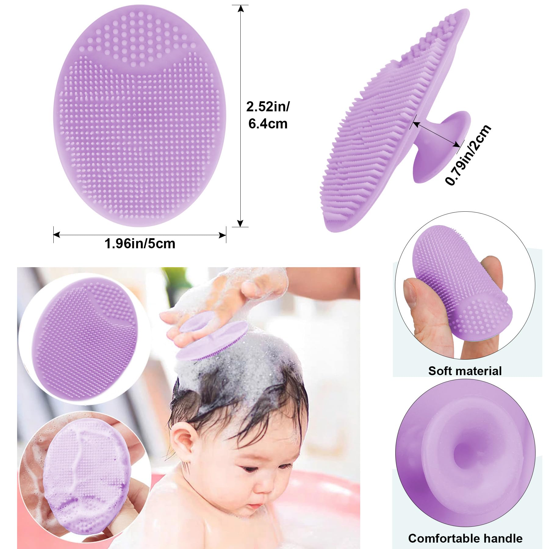 Molylove cradle cap brush safe for soft spots during wash