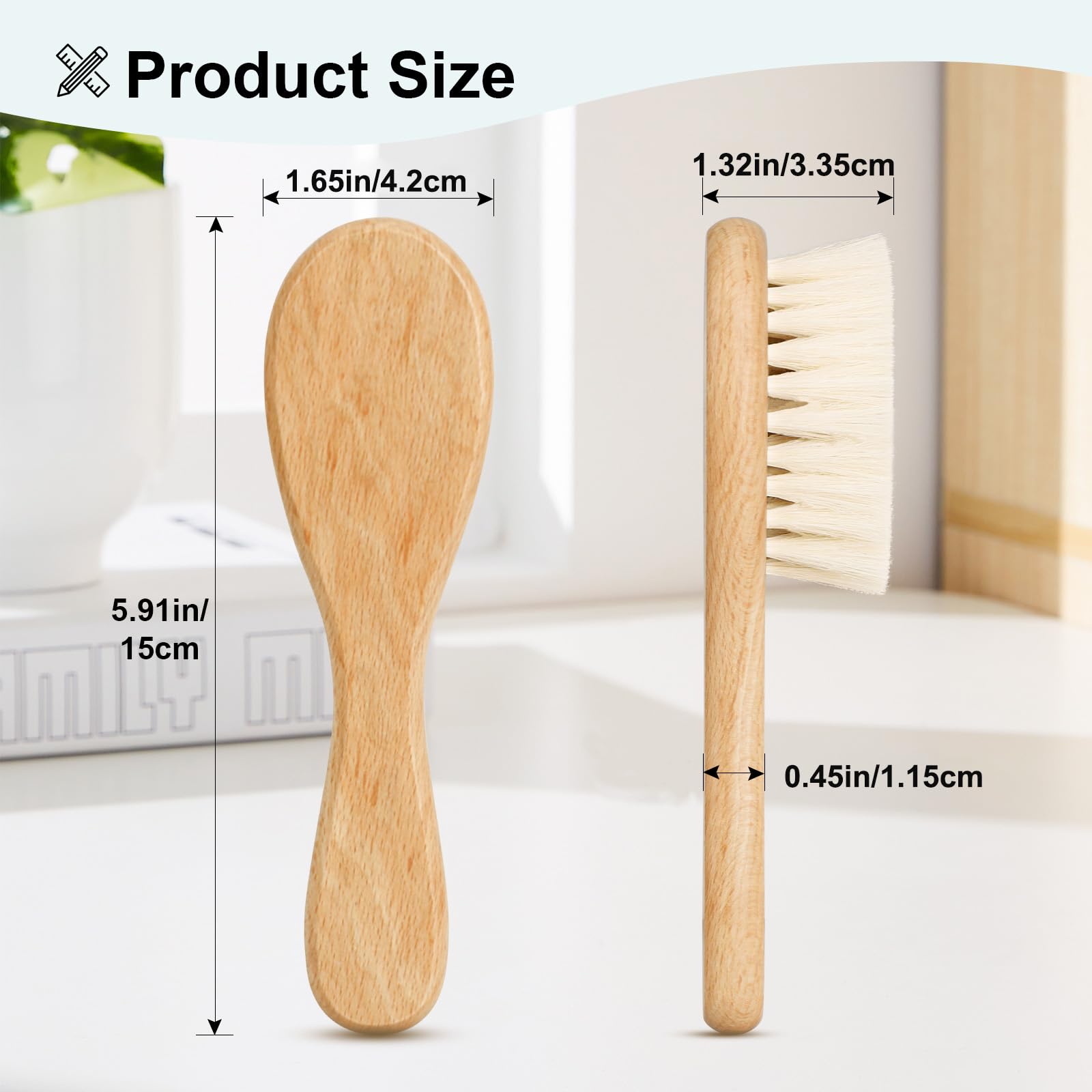 Molylove toddler hair brush supports gentle brushing in daily routines.