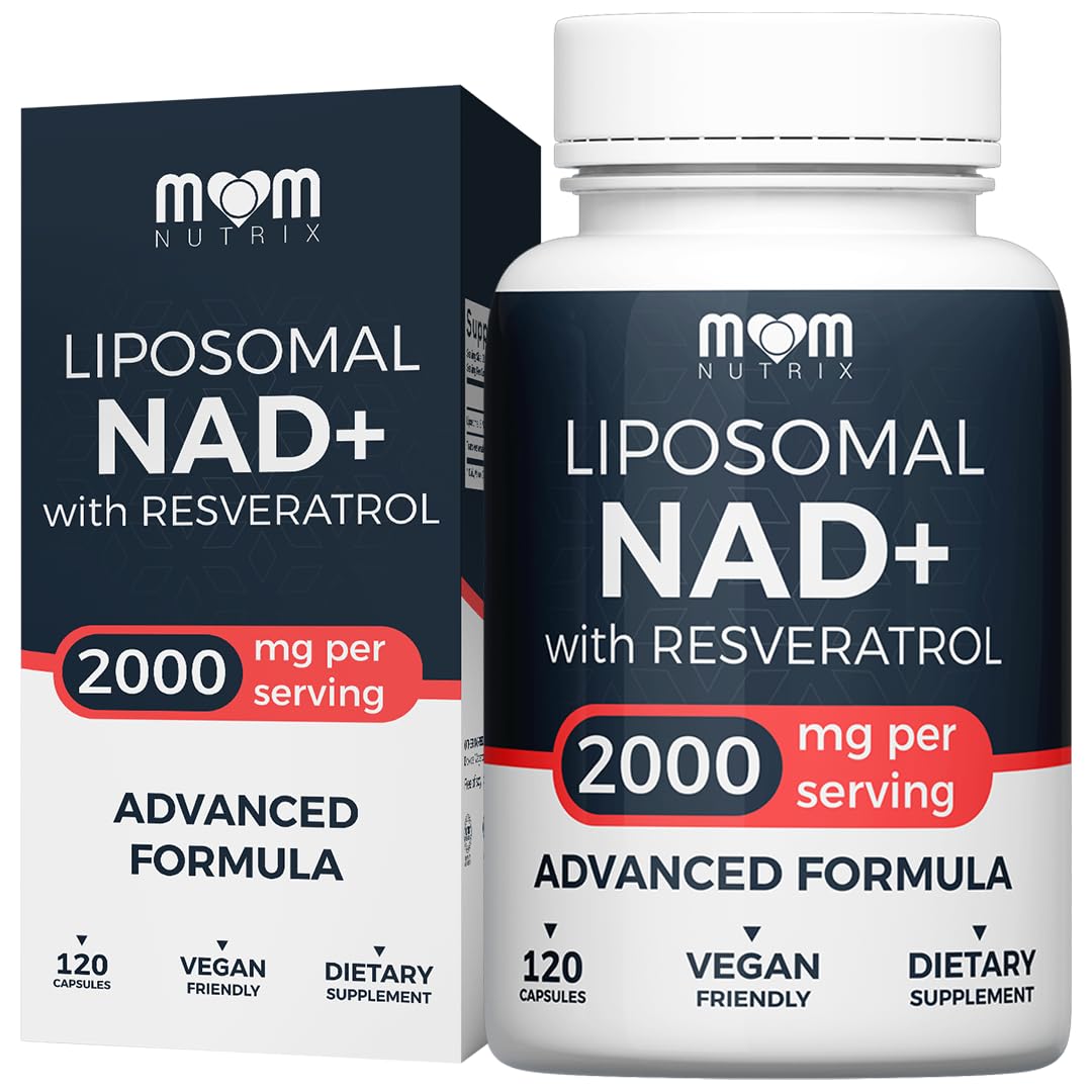 MOM NUTRIX Liposomal NAD+ bottle top view for daily NAD support