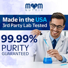 MOM NUTRIX Methylene Blue label with product specs.