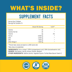 MOM NUTRIX omega-3 label showing wild-caught sourcing and USA-made quality