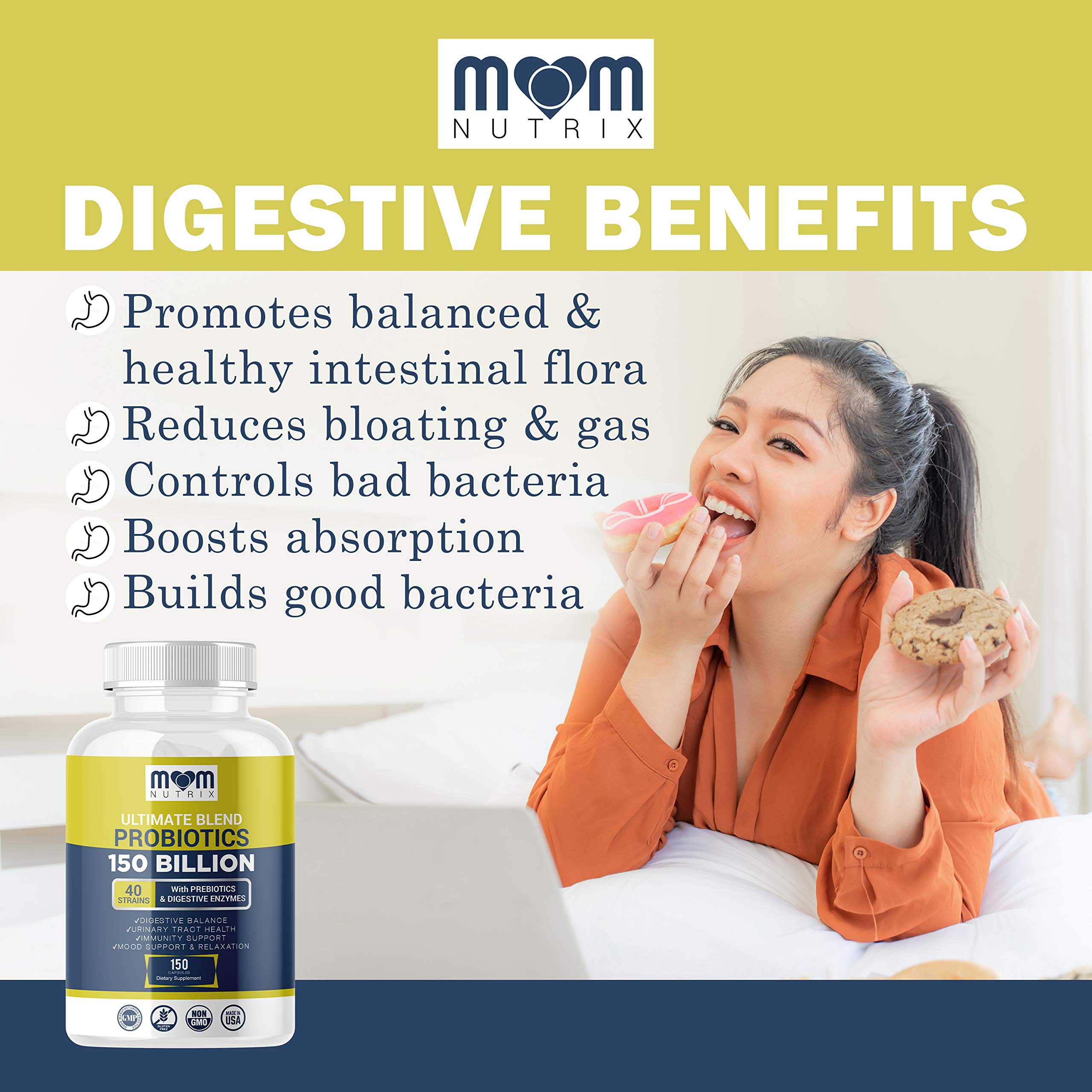 Targeted-release MOM NUTRIX capsules protecting stomach acids for intestinal delivery