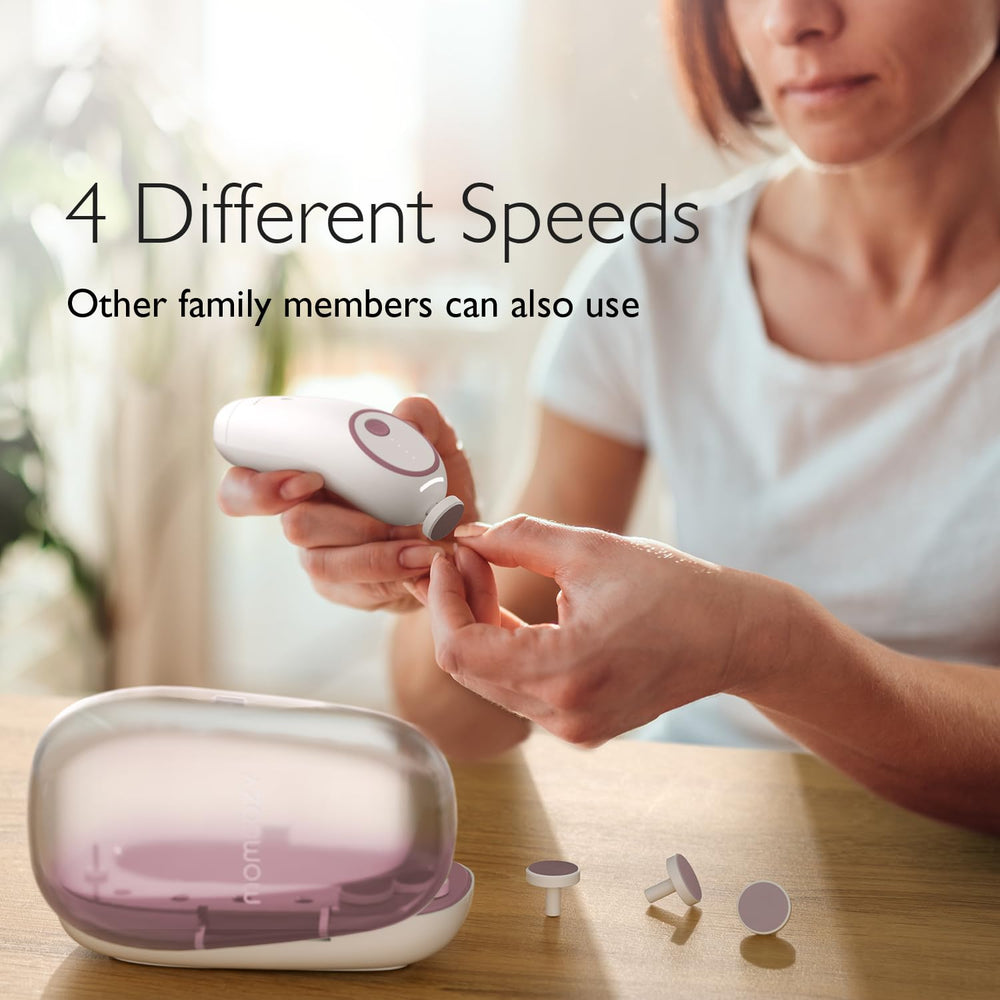 Momcozy Baby Nail File Electric four-gear dial enables gentle customization