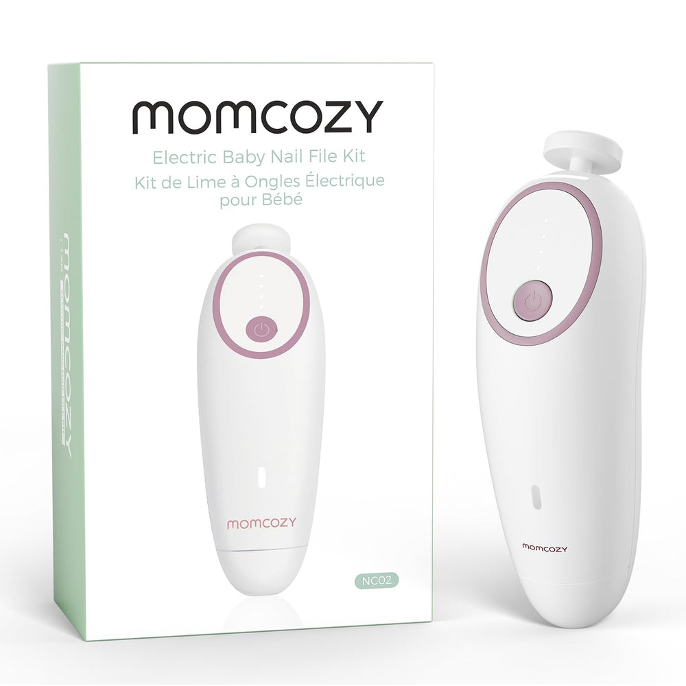 Momcozy Baby Nail File Electric kit includes organizer and USB-C cable