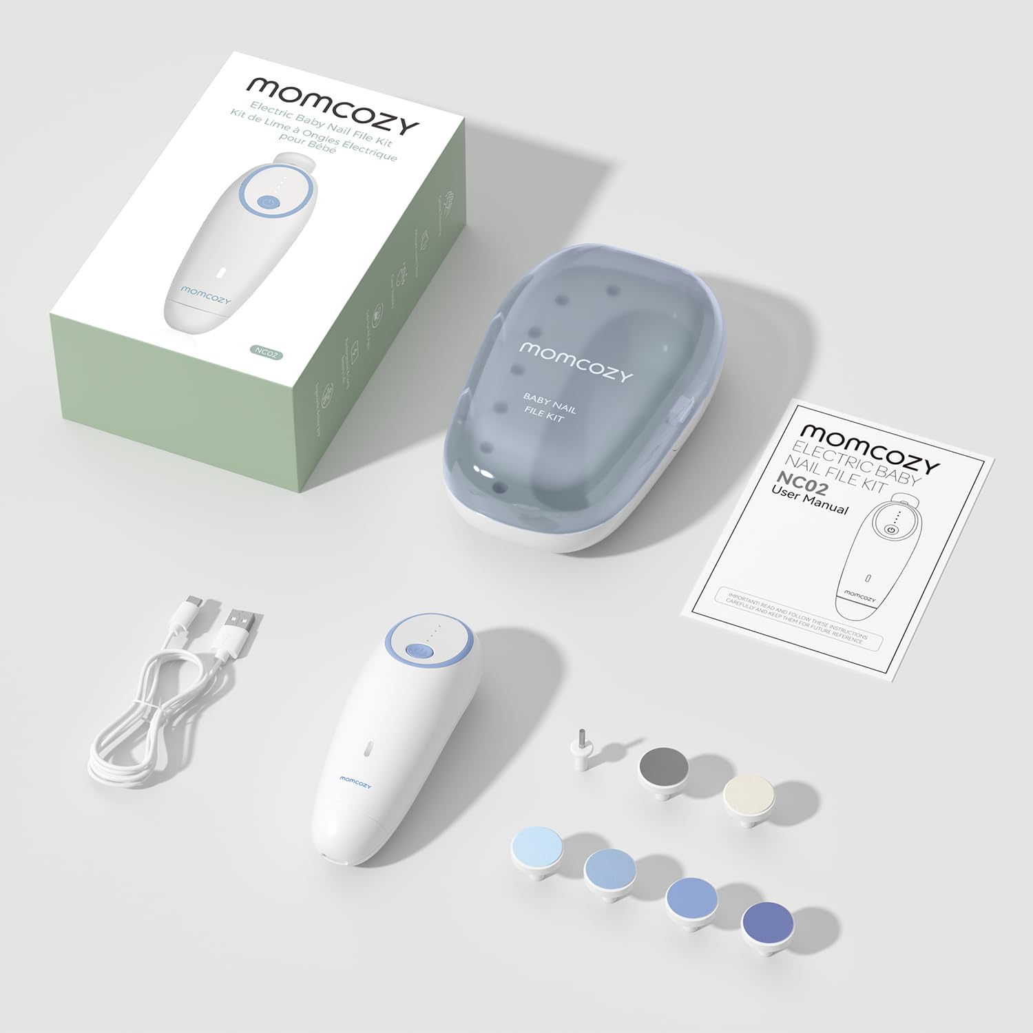 Momcozy luz nocturna para uñas, guía precisa.