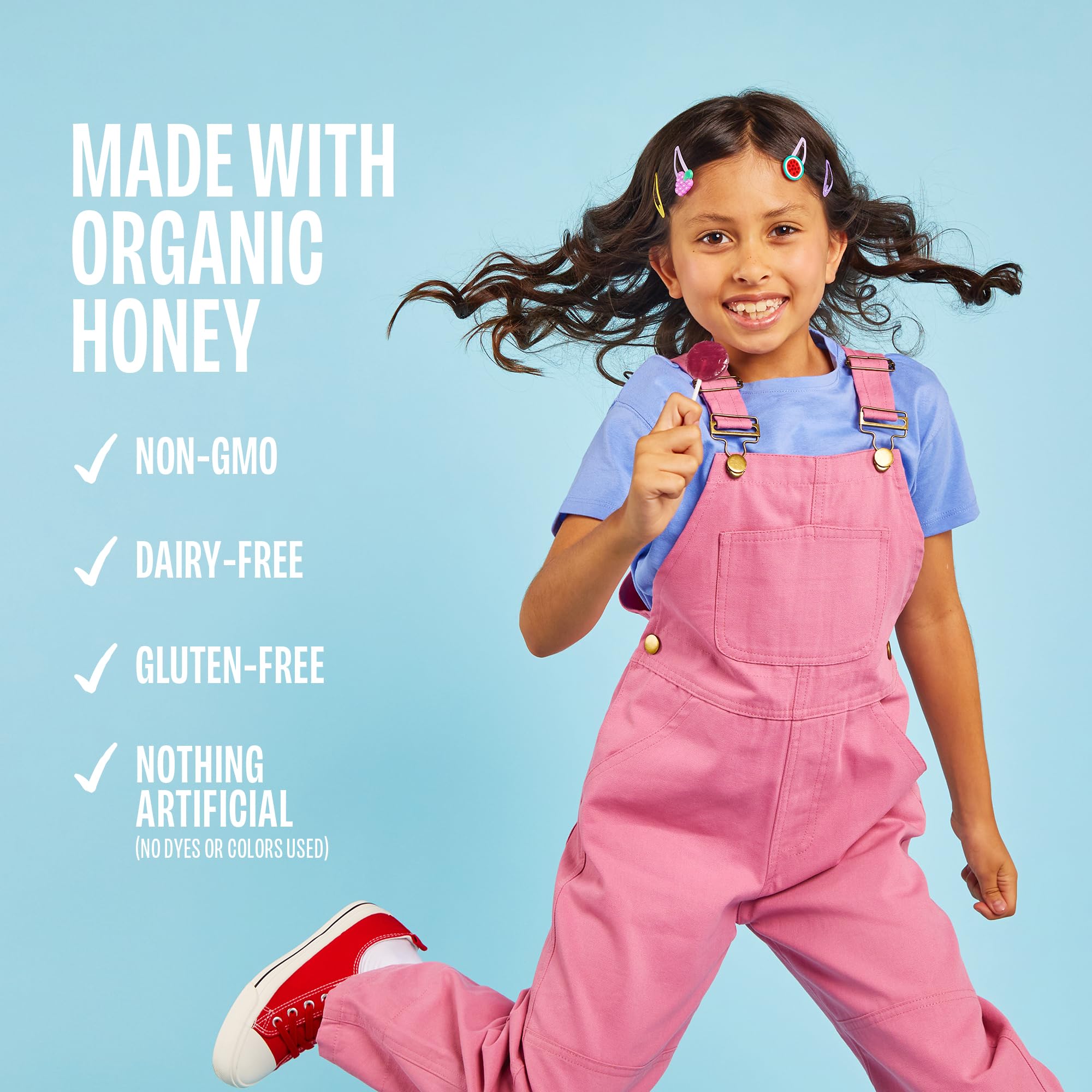 Gluten-free and dairy-free label on Immuniteez packaging.