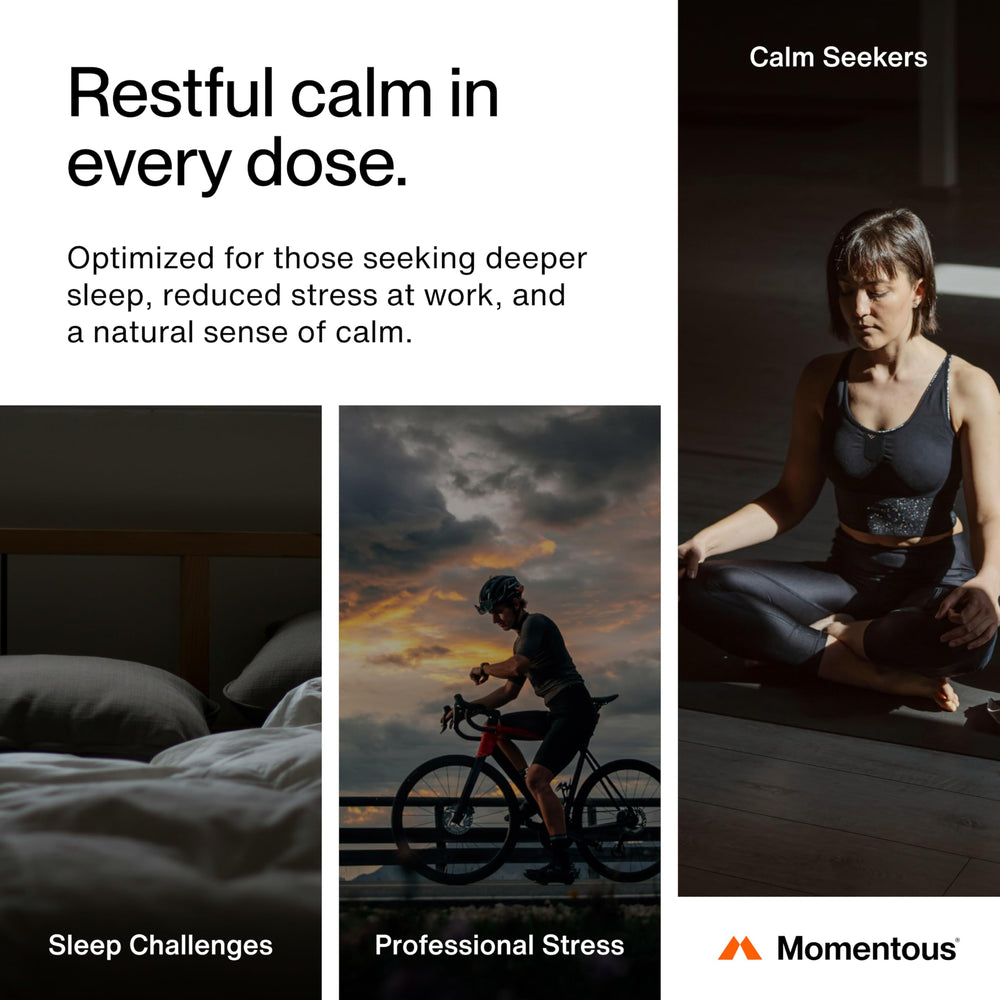 Momentous Apigenin before-bed scene suggesting relaxation before sleep.