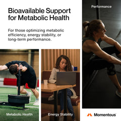 Momentous Berberine packaging box highlighting quality and purity.