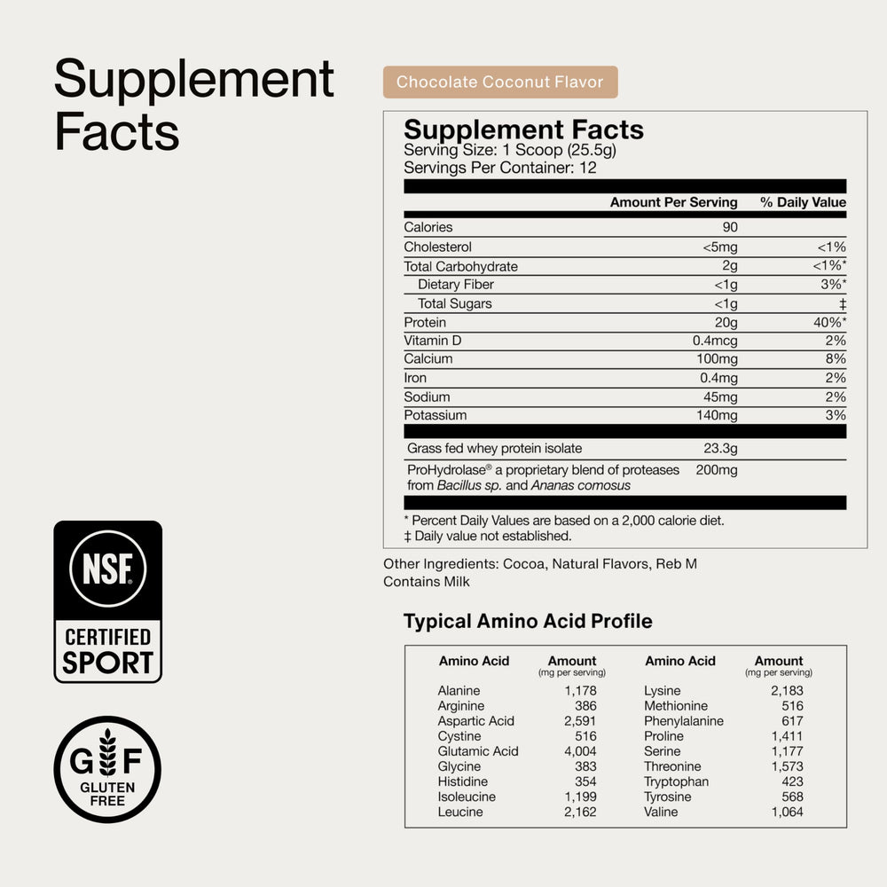 Chocolate coconut flavor enhances shakes with a dessert-like taste.