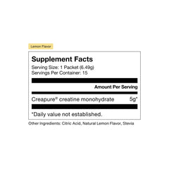 Momentous Creatine Lemon powder dissolving in water for quick hydration and easy mixing.