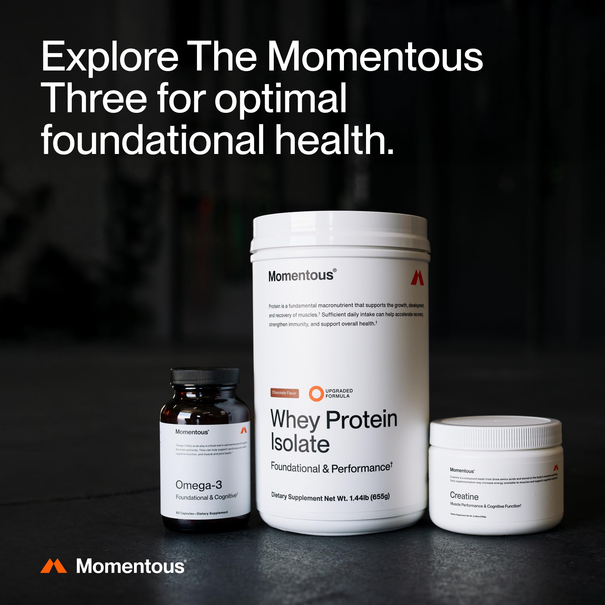 Momentous Creatine Monohydrate Powder suits athletic routines and training consistency.
