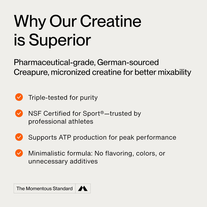 Momentous Creatine Powder dissolving in water shows quick mixability for post-workout.