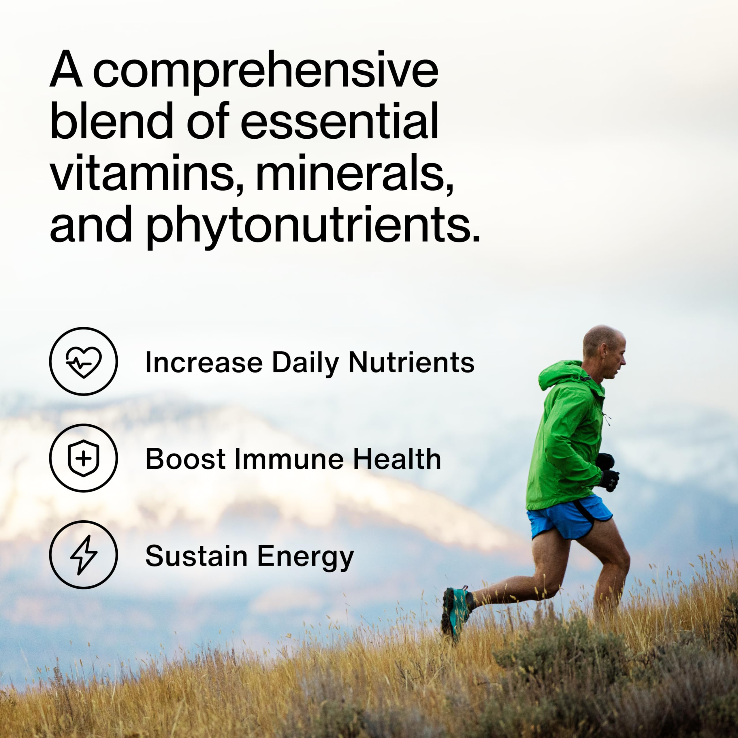 Momentous Essential Multivitamin label highlights NSF Certified for Sport.