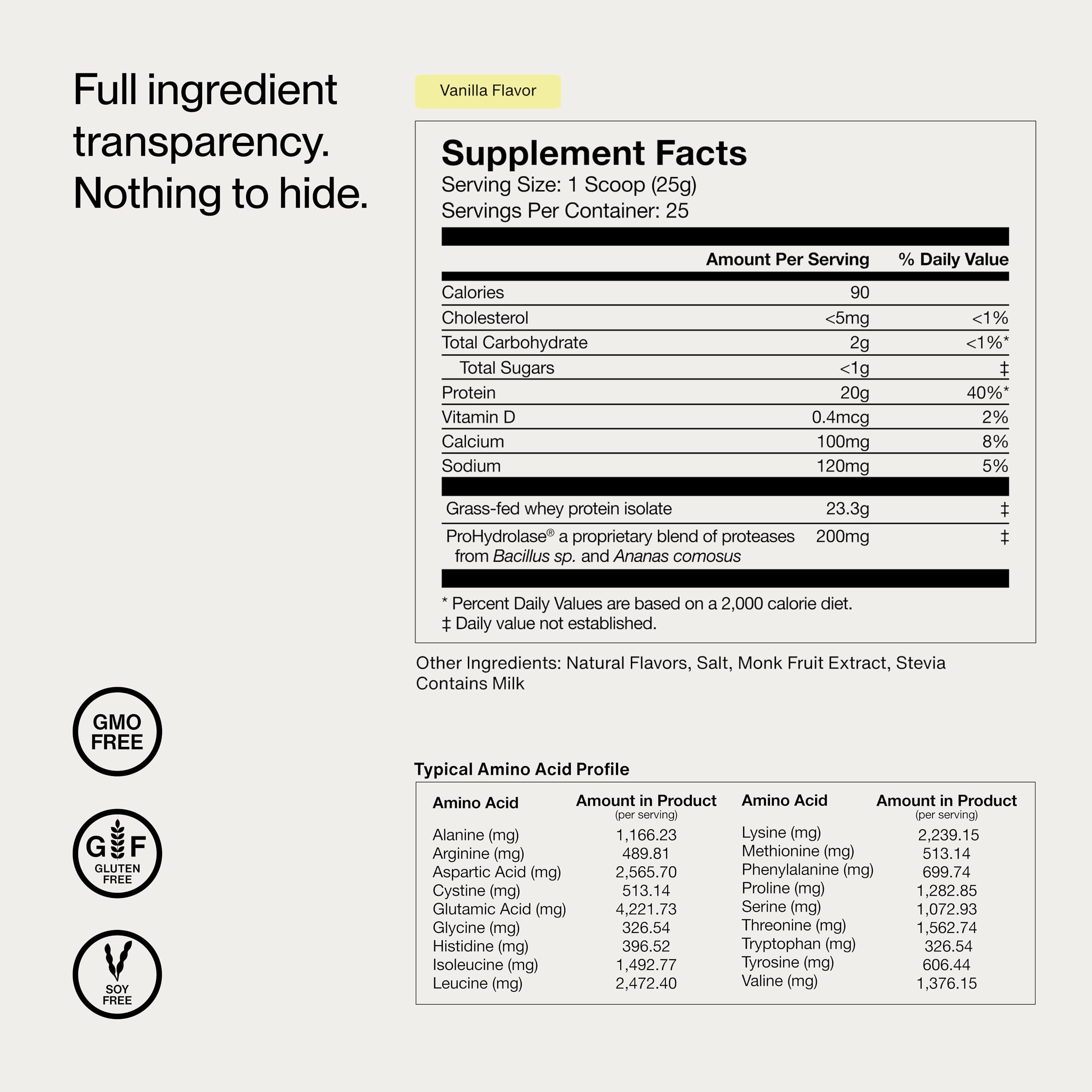 Momentous essential vanilla powder closeup highlights aroma and premium texture for smoothies.