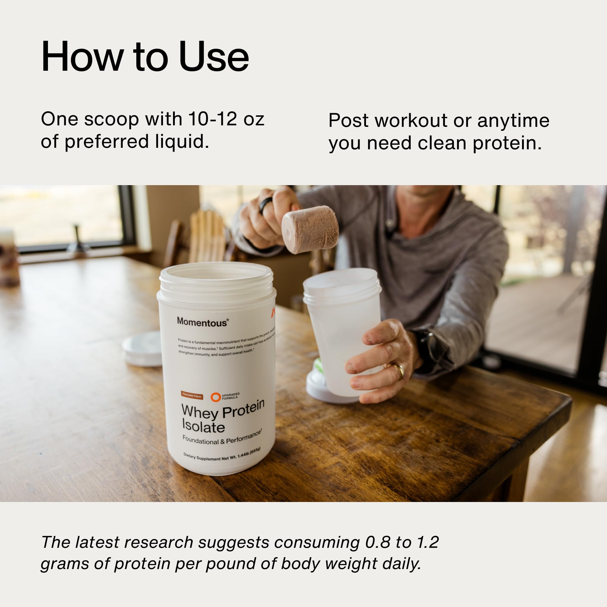 Momentous Essential Whey gluten-free formula suits allergen-conscious shoppers