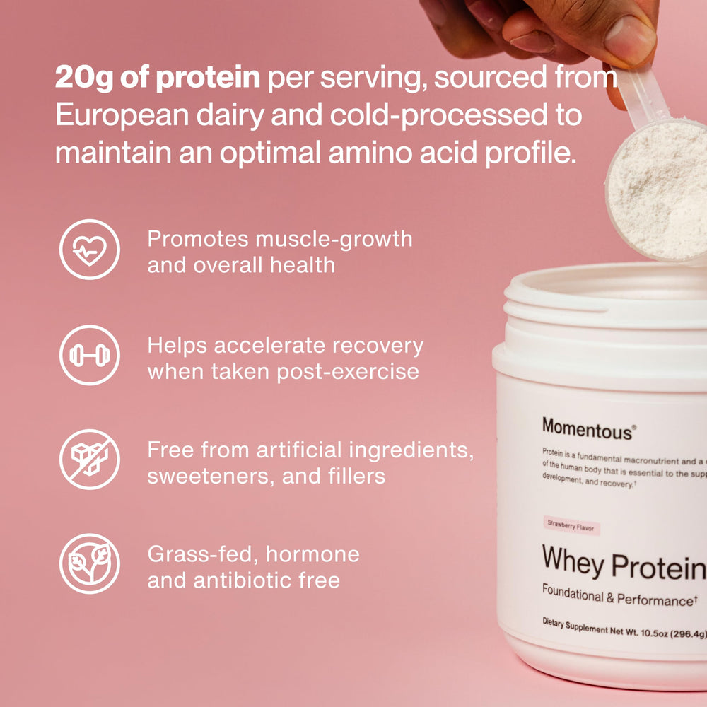 Momentous ProHydroase enzyme blend label on container.