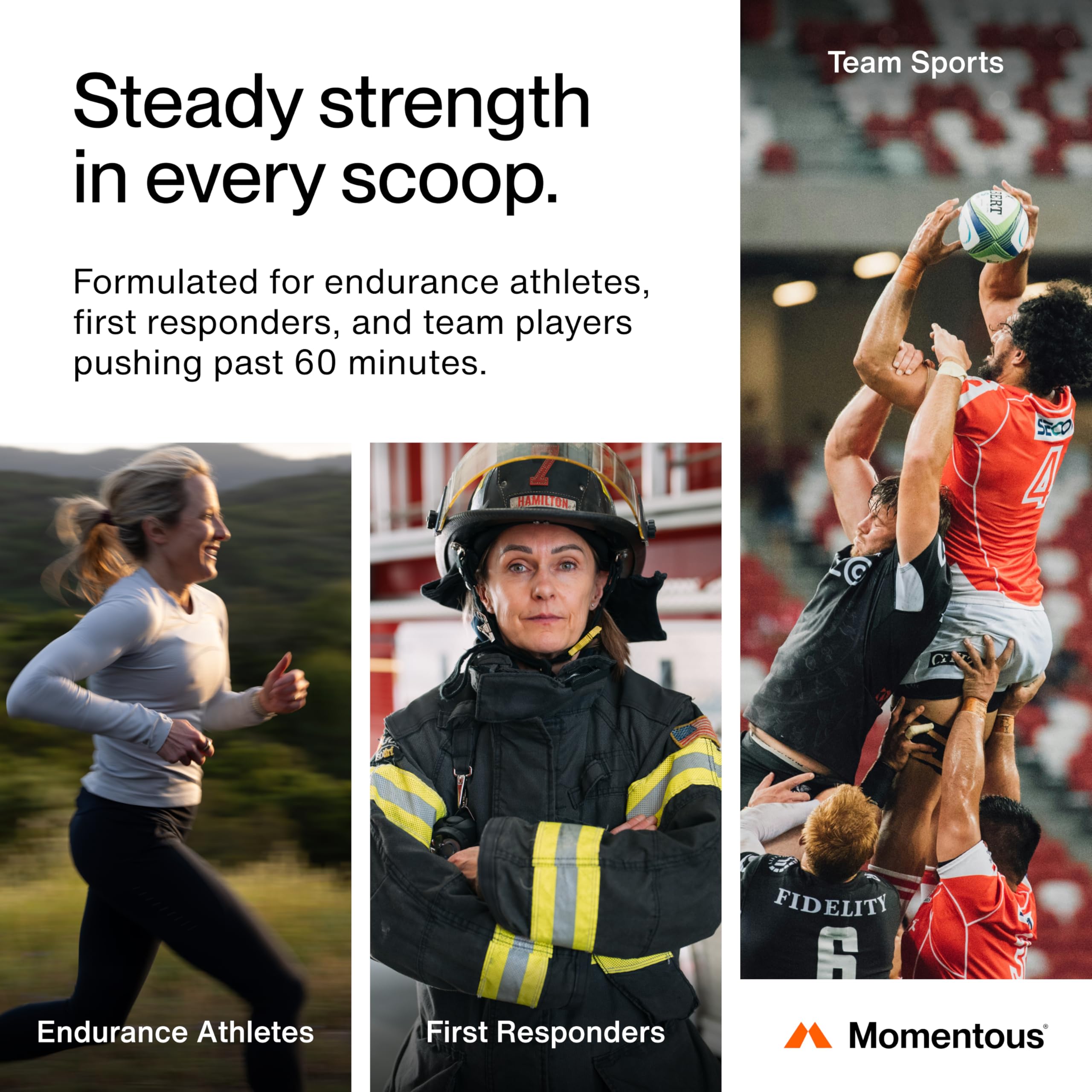 Momentous Fuel NSF Certified for Sport emblem signaling trusted purity