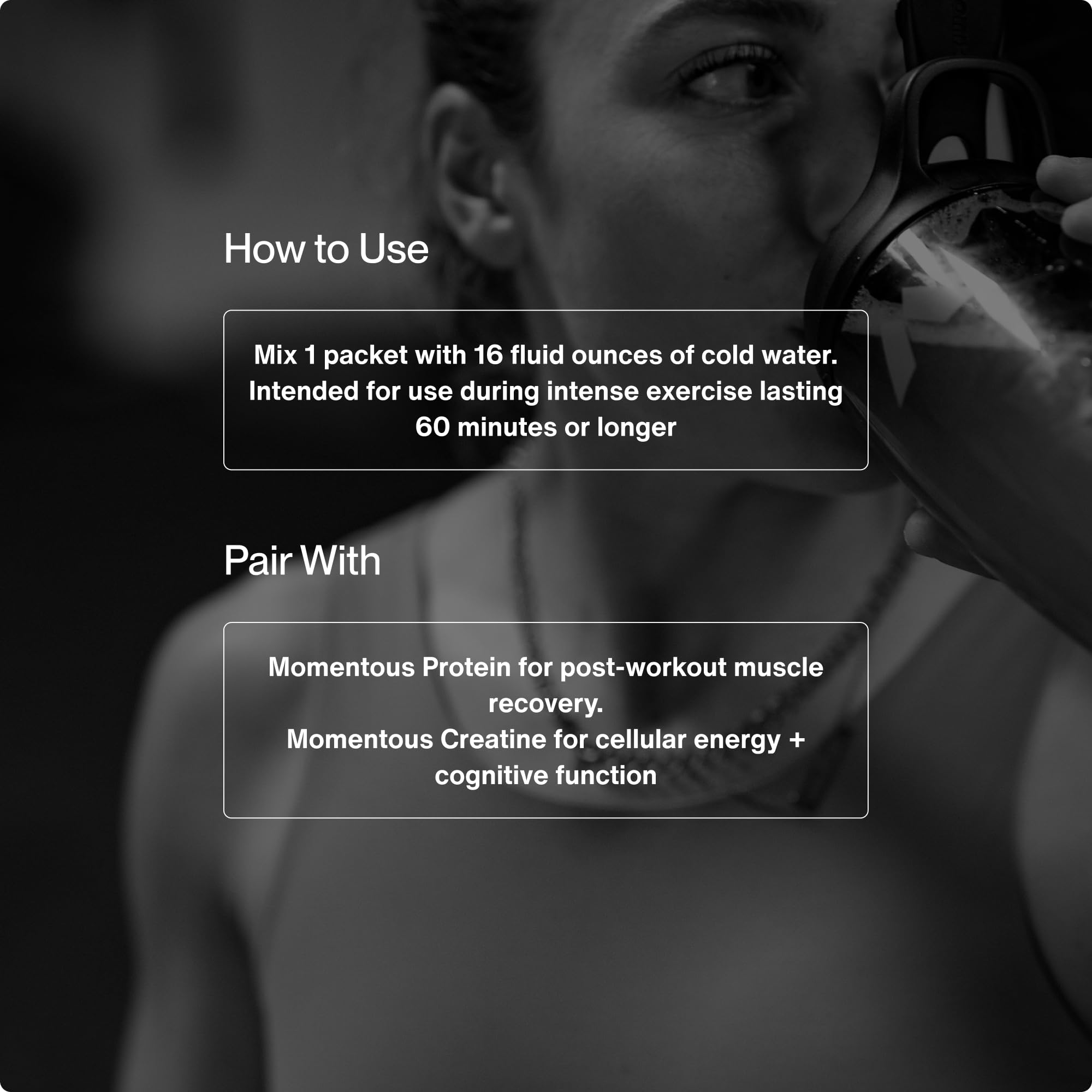 Momentous Fuel poured into shaker demonstrates easy mixing for on-the-go workouts.