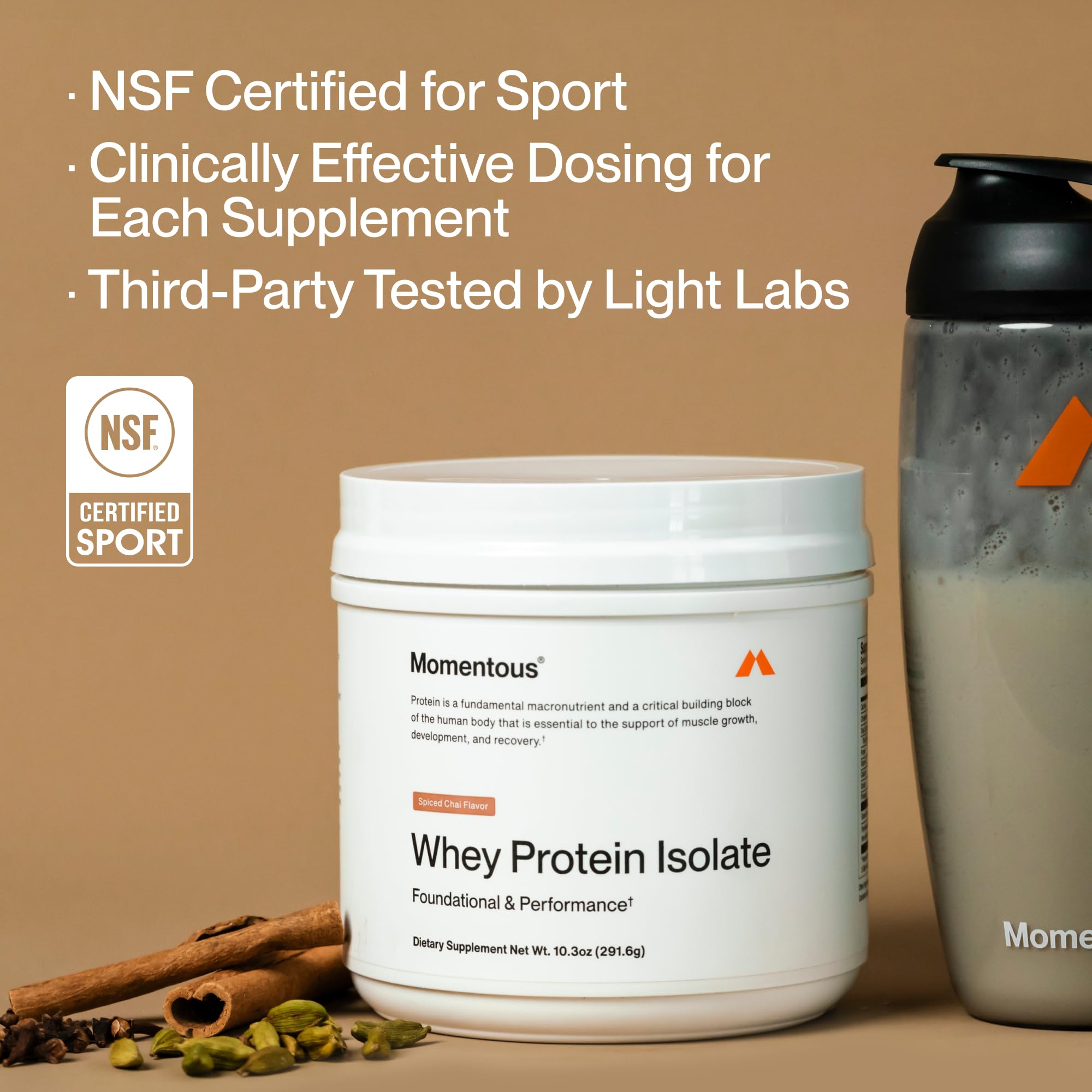 Momentous grass-fed dairy farm imagery emphasizes quality ingredients