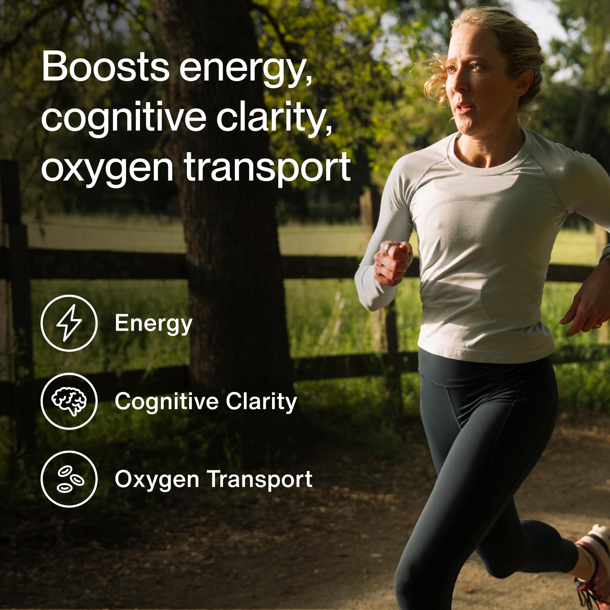 Momentous Iron+ capsules close-up highlighting Ferrochel iron absorption