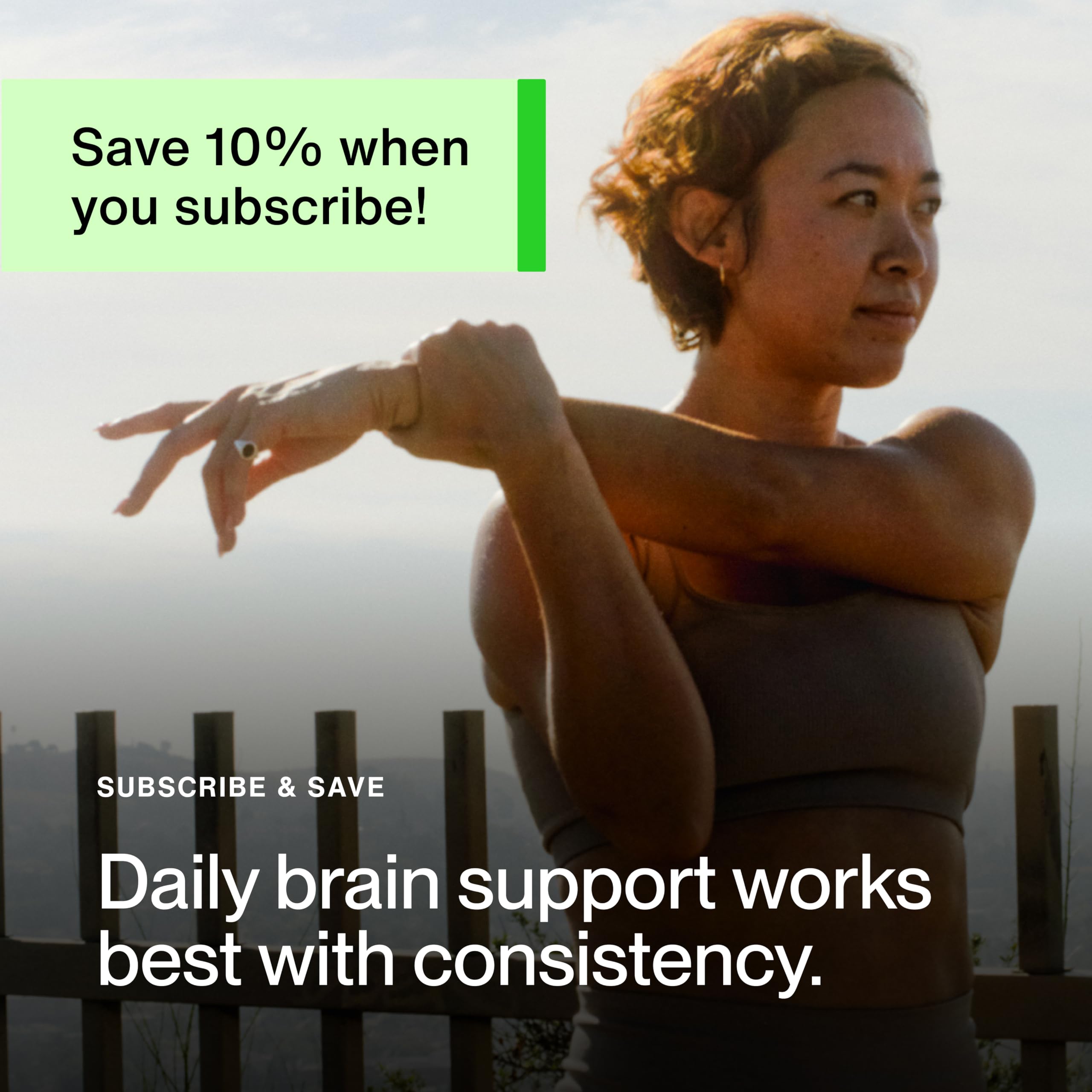 Momentous Magtein health visual featuring brain icon and calm mood.