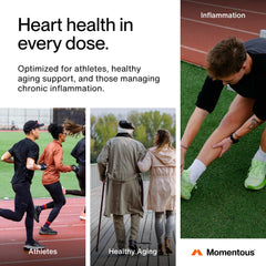 Momentous Omega-3 daily-dosage image shows two softgels per day for convenient use